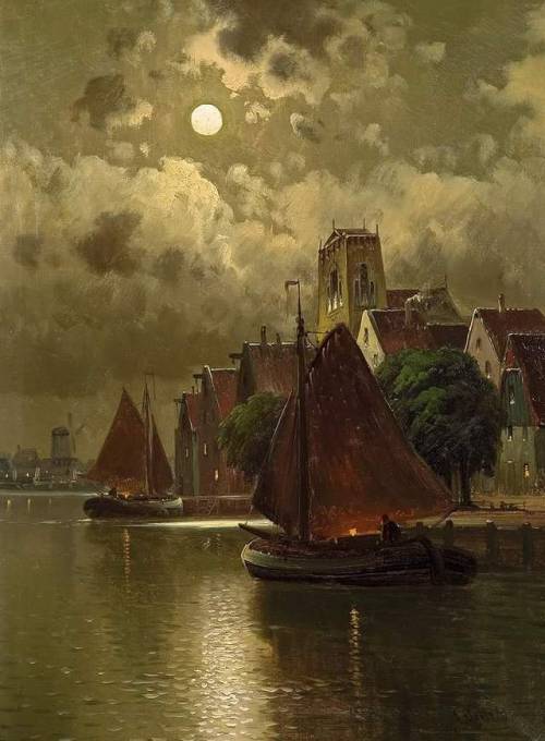 Nocturne: Canal in the Netherlands
Josef Carl Berthold Püttne
1821-1881