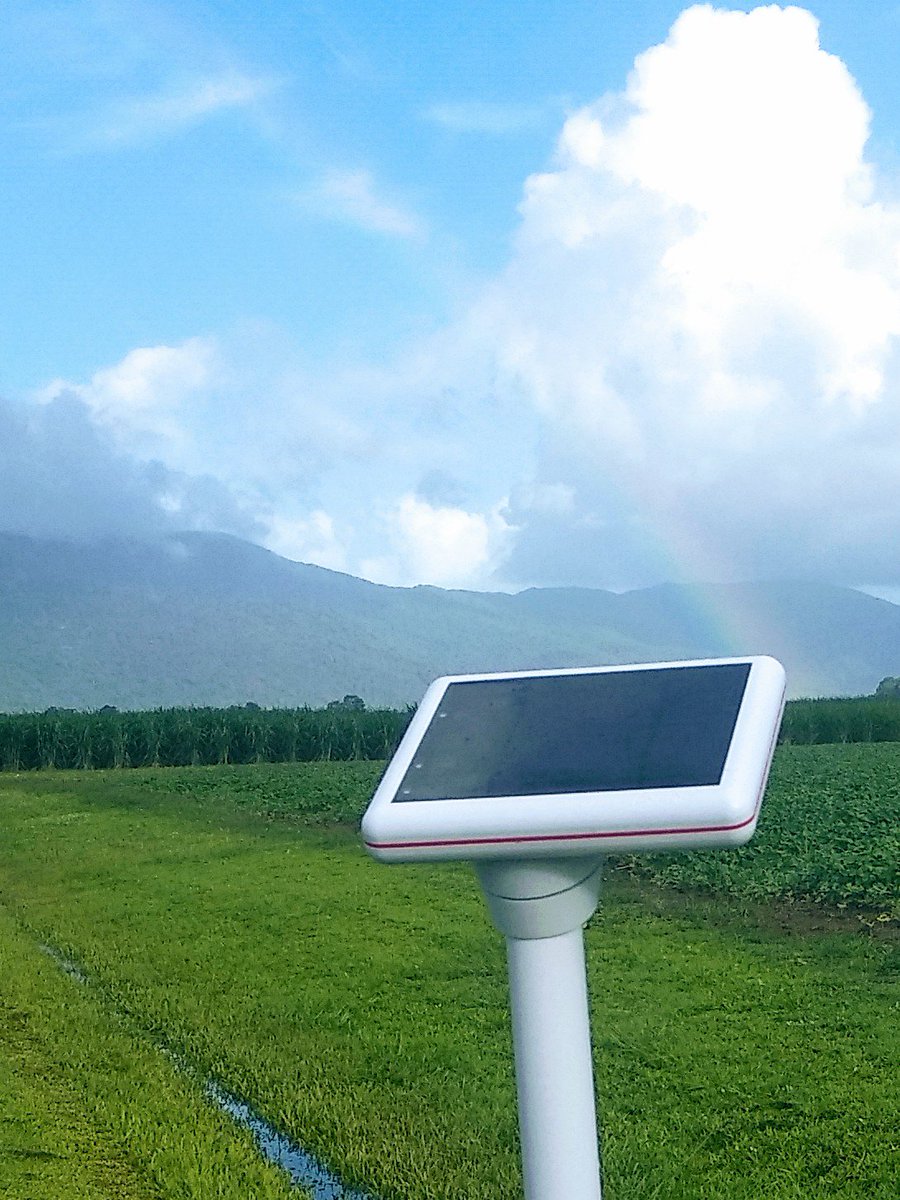 Pycno_Aus's tweet photo. Two beautiful things in one picture.A rainbow 🌈 and a Pycno.
After cucumber and ginger, we are on avocardo farms.We are growing our footprints as we have customers in Cairns too.Thanks to @AdvanceQld #hotdesq #farmrewards #farming #agriculture #sensors #IoT #precisionag https://t.co/9RqI1iXoAK