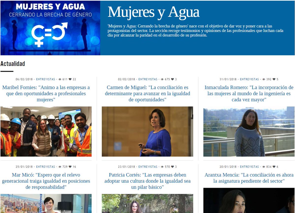 iAgua's tweet photo. 7 mujeres, 7 entrevistas... de momento. ¿Aún no conoces la sección #MujeresyAgua? https://t.co/GGeEatCFea https://t.co/YkiMKHC0ui