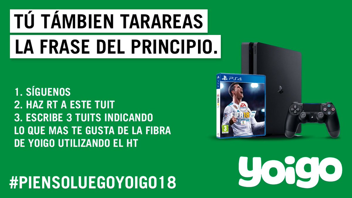 yoigo's tweet photo. 🎮⚽️ CONCURSO ⚽️ 🎮

Partido a partido. Tuit a tuit.
Sin bolas calientes, si quieres este premio solo debes hacer una cosa: 

¡TUITEAAAAAAAAAR!

🤩🤩🤩🤩🤩

#PiensoLuegoYoigo18 https://t.co/mawtBX4zoO