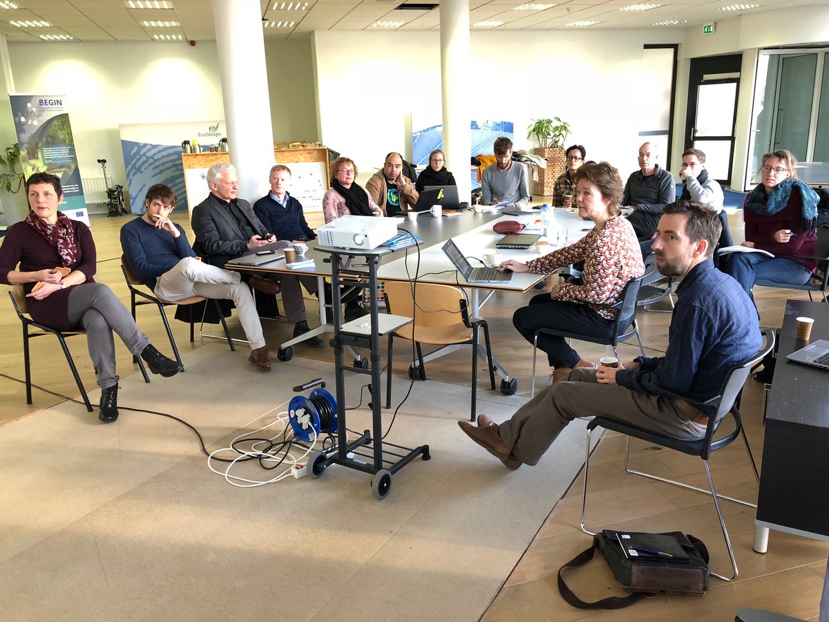 GemDordrecht's tweet photo. Workshop Blue Green Infrastructures Through Social Innvation in Dordrecht. Dordrecht presents how its vision has been developed, what it looks like, and how it is valued using the TEEB tool. #BEGINproject #BGI #climatechange @BEGIN_NSR @INTERREGTweets @NorthSeaRegion https://t.co/Dk8oTonAxs