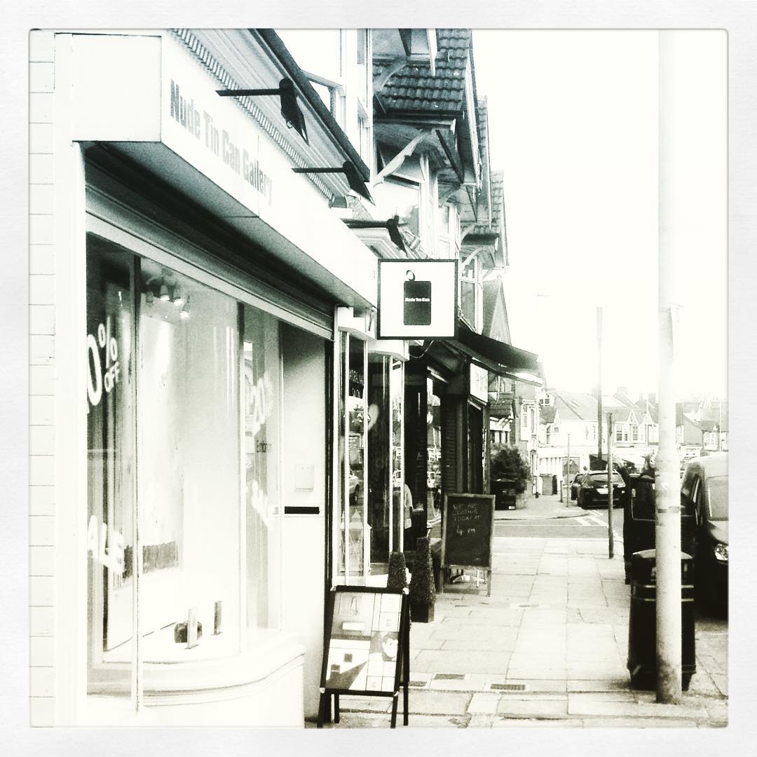 NudeTinCan's tweet photo. You should see us a little better now when walking or driving along #hatfieldroad #fleetville Our new shop sign. Thanks again to @SlamSigns who have been amazing and just installed this for us. #stalbans #artgallery #signage #shopsign #herts https://t.co/IVor8RSoBe https://t.co/FQJSL6fGJy