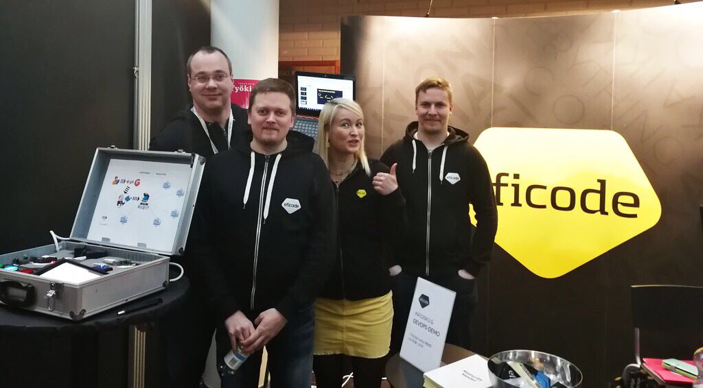 Eficode's tweet image. We are at Tampereen yrityspäivät for the first time, and our team Tampere is waiting for you to come chat with your coolest future colleagues and check out our IoT briefcase at our booth! Find us at Tietotalo 😎 #eficodeontour #yrityspäivät