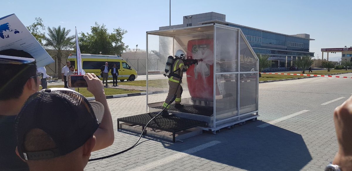 CCG_ME's tweet photo. Concorde Corodex Group Demonstrates The Pyrolance Equipment at Fujairah International Airport.
#CCG #FujairahInternationalAirport #RoadShow #asmagglobal #mySMAhome #gulffire #SecurityBuyer #FireBuyer #aeconline #10timesonline #DefenceIndustry #MEConstructionNews #SourceSecurity https://t.co/LhLellzOMM