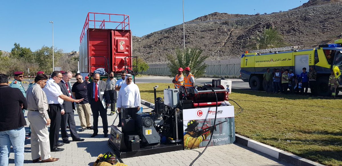 CCG_ME's tweet photo. Concorde Corodex Group Demonstrates The Pyrolance Equipment at Fujairah International Airport.
#CCG #FujairahInternationalAirport #RoadShow #asmagglobal #mySMAhome #gulffire #SecurityBuyer #FireBuyer #aeconline #10timesonline #DefenceIndustry #MEConstructionNews #SourceSecurity https://t.co/LhLellzOMM