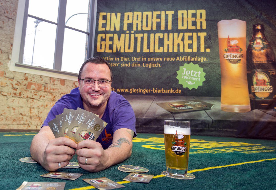 Giesinger Bräu (gegr. 2006) aus München erzielt Crowdinvesting in Rekordhöhe. Mehr als 1,2 Mio. Euro in 77 Tagen, fast 1.300 Investoren.