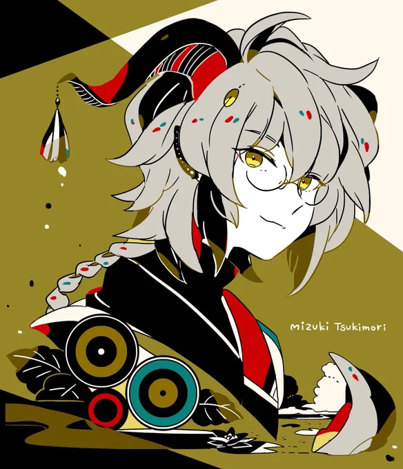 とにかく眼鏡男子の顔が描きたくなって思うままに描いた?ですが気に入っていただけてとても嬉しかったです?
 #軽い気持ちで描いたら思った以上に反響があった絵 