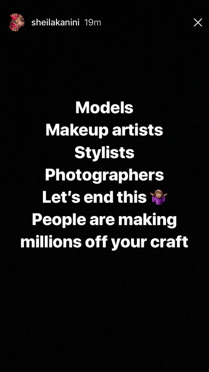 sheila_kanini's tweet photo. Modeling in Kenya is slavery!!!! #paymodelske https://t.co/e6ycgth8z7