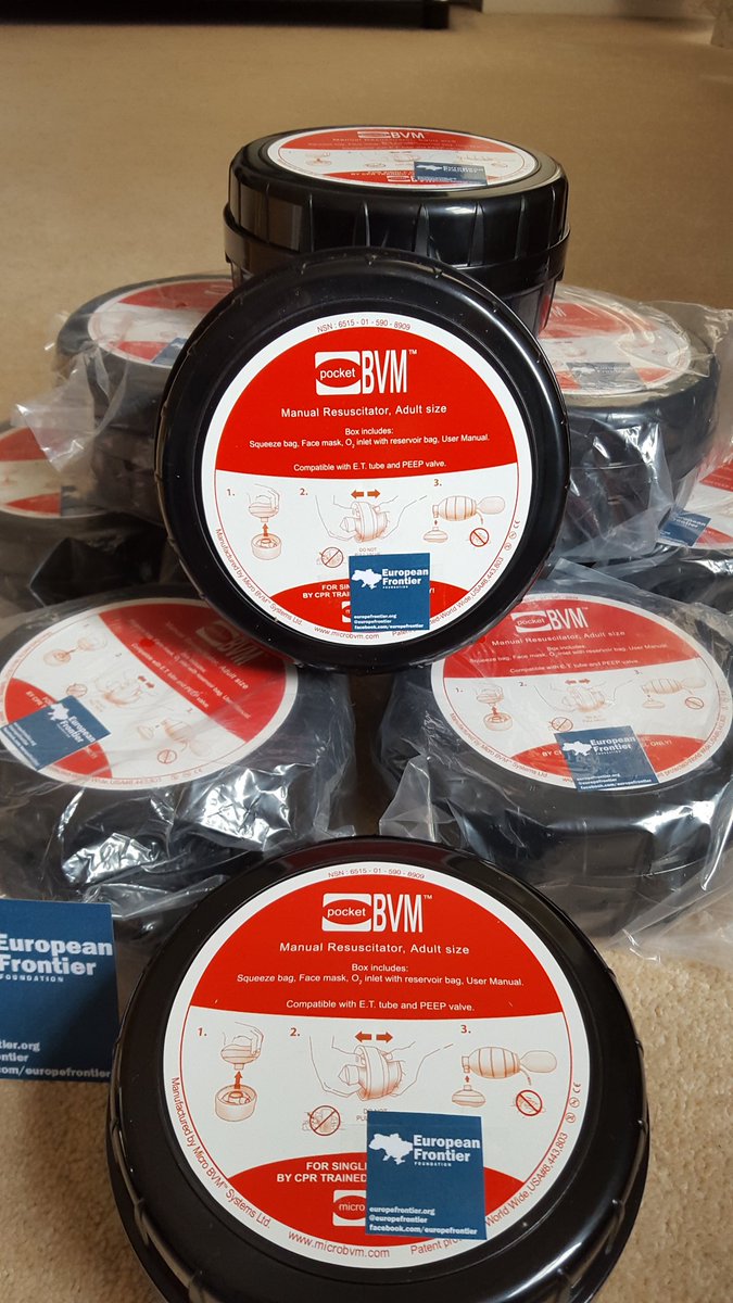 EuropeFrontier's tweet photo. Ordered and paid 10 Pocket BVMs and 20 double packs of Fox chest seals for the medics working in the danger zones in Eastern #Ukraine. Thank you, #lifesavers who made this possible on behalf of @EuropeFrontier and @LivesUkraine https://t.co/Eavv1kTpSF
