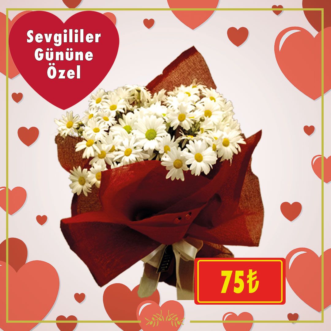 Sevgililer Gününe Özel, Papatya Buketi Sadece 75 TL... buff.ly/2GY0SQw üzerinden vereceğiniz siparişlerde, 11 Şubat akşamına kadar ve Sadece İstanbul içi siparişlerinizde geçerlidir. #sabuncakis #sabuncakis1874 #sevgililergünü #aşk