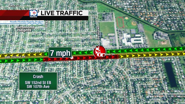 Crash on SW 152nd St EB at SW 107th Ave #traffic https://t.co/HsizpQdgl7