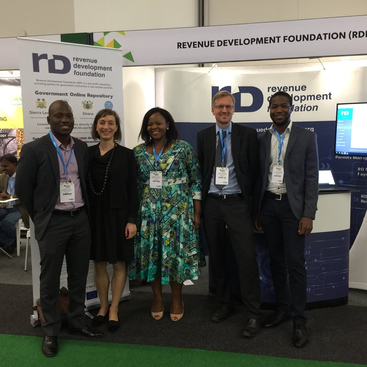 RevenueDev's tweet photo. Great to meet with our partners at #MiningIndaba to discuss upcoming #RDF projects. #RevenueDev #GIZ #extractives #governance #RDFatIndaba #revenuedevelopmentfoundation https://t.co/kfEoqZOHNV