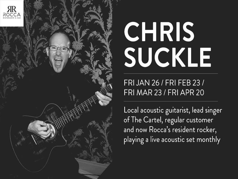 Catch local acoustic guitarist and lead singer of The Cartel, Chris Suckle, at <a href="/RoccaHamilton/">Rocca Hamilton</a> on their Live Music Fridays!
bit.ly/2sis20X
