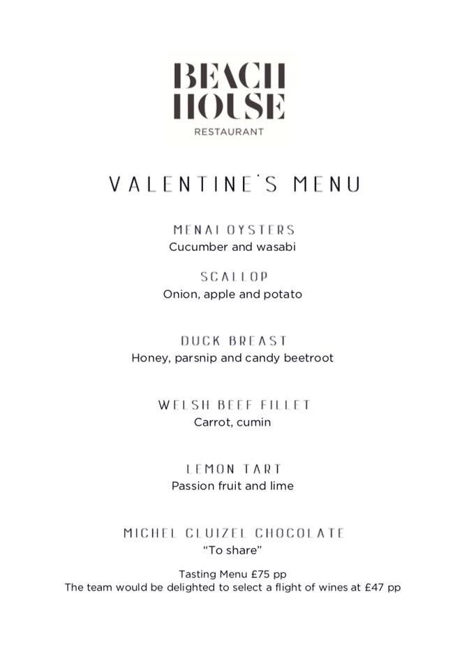 Celebrate Valentine’s Day at the beach this year and enjoy a romantic evening with a special 6 course tasting menu created by Head Chef <a href="/HGChef1/">Hywel Griffith 🏴󠁧󠁢󠁷󠁬󠁳󠁿</a> .  Our A La Carte menu will also be available. To join us please call our 01792 390965 or email reservations@beachhouseoxwich.co.uk