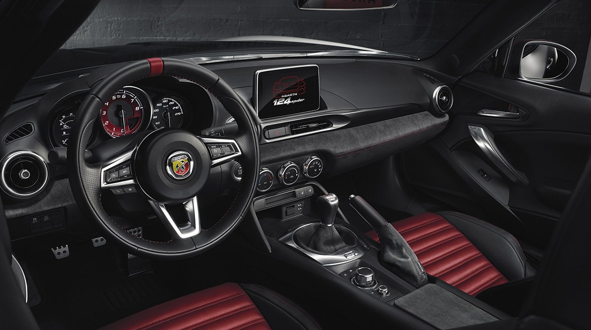 Abarth_es's tweet photo. Ten cuidado al sacar el #Spider124 del parking. Puede que te lleve donde menos imaginas. #AbarthRules https://t.co/tfLYn9d3dj
