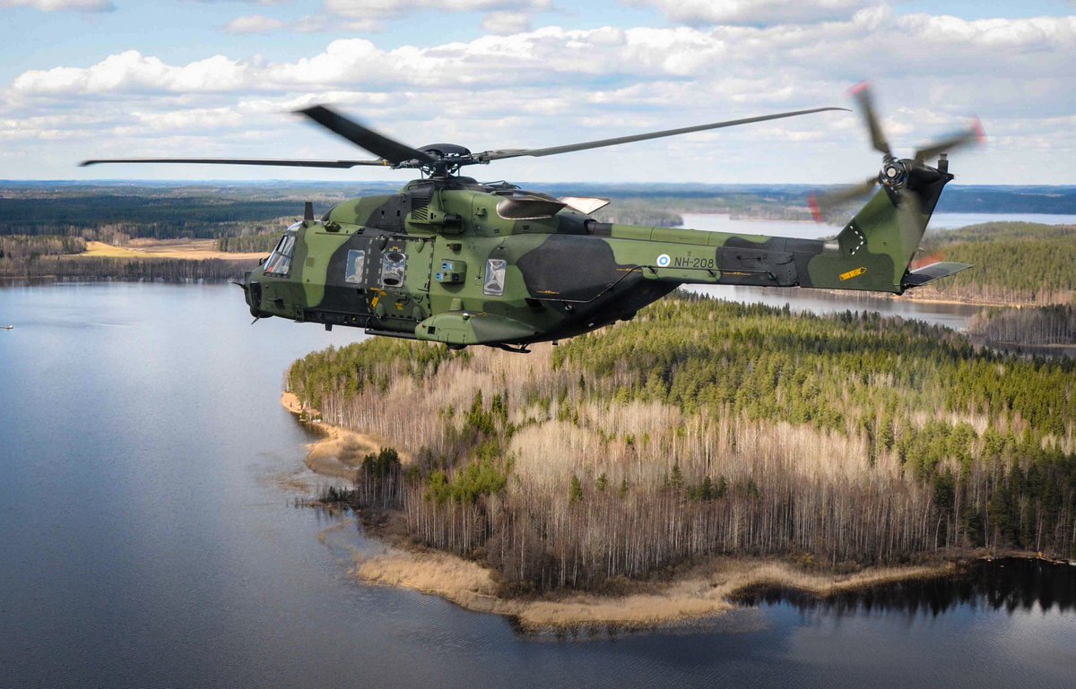 airtattoo's tweet photo. Aircraft Confirmed! 
The Finnish Army will be sending two NH90 TTH helicopters to #RIAT18 – one taking to the skies and a second on static display!  Read more here: https://t.co/Rt5gqp1hDQ https://t.co/BSeMtzIkO5
