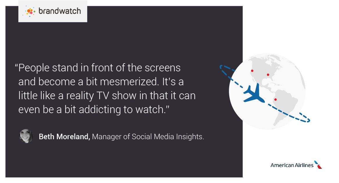 Brandwatch's tweet photo. Our brand new case study looks at how @americanair drives customer-first strategies with Brandwatch Vizia: https://t.co/218X3cVlNQ https://t.co/nsIusJLE6t