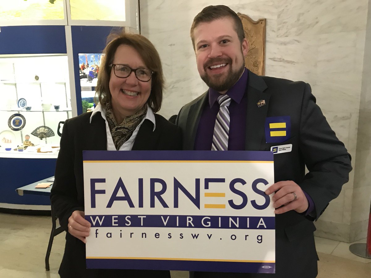 HRC with Fairness WV board chair Janet James.