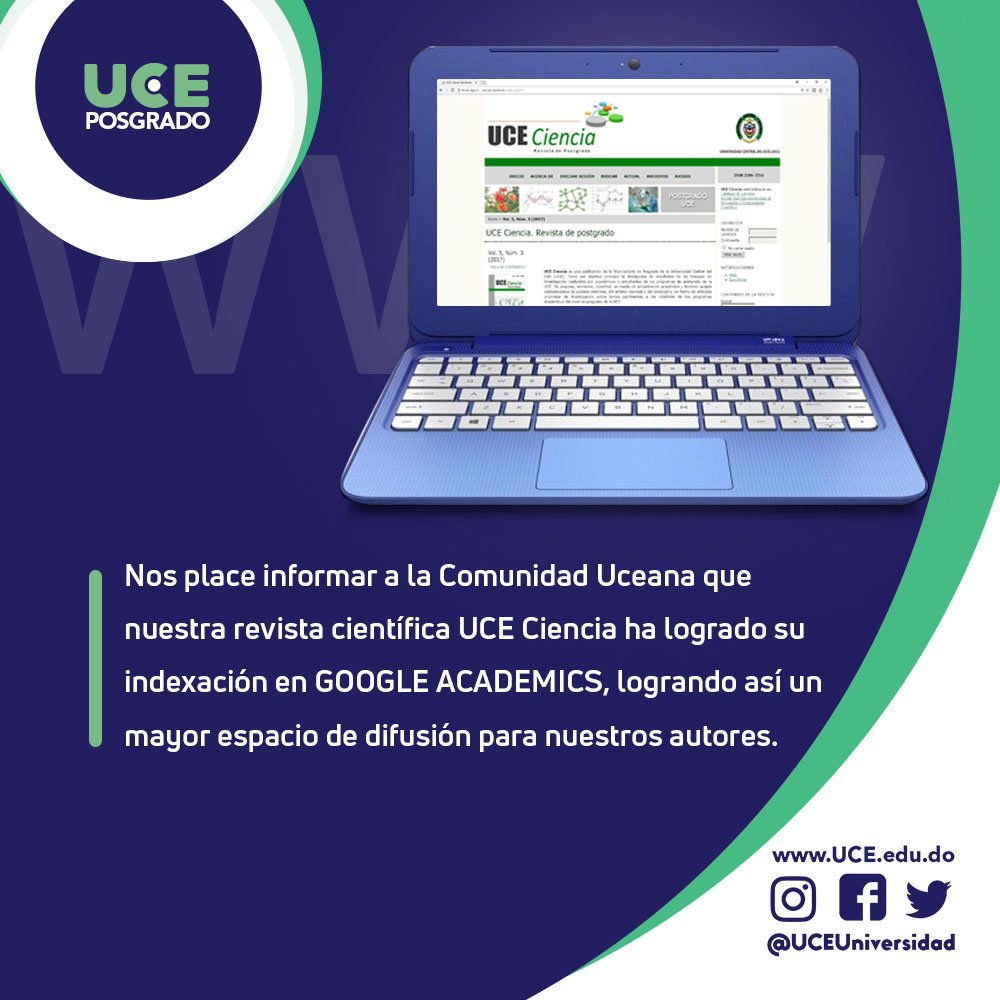 👏Nos complace informar que nuestra revista UCE ha logrado su indexación en GOOGLE ACADEMICS, logrando asi un mayor espacio de difusión para nuestros autores.