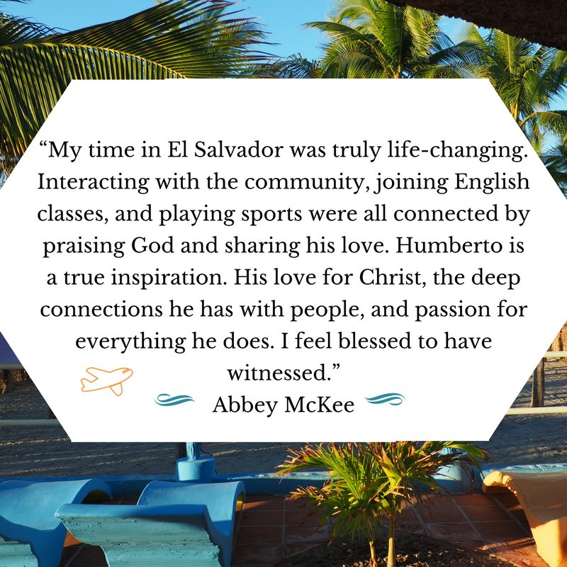 SportsOutreach's tweet image. Abbey McKee shares her experience of connecting with a new community of people on a trip to El Salvador! 🇸🇻 #GoforGod #SOtrips #steponthefield