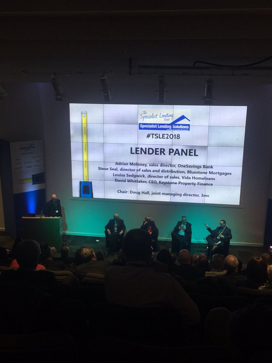 3mcmortgagedesk's tweet photo. Have to say the #TSLE2018 events sponsored by @mortgagesols have been fabulous, delegates have been engaging with the #specialistlending community coming together - Honoured to have chaired the lender debate with @VidaHomeloans @KRFI_Mortgages @KeystonePF & Bluestone Mortgages https://t.co/tLku7dZJsA