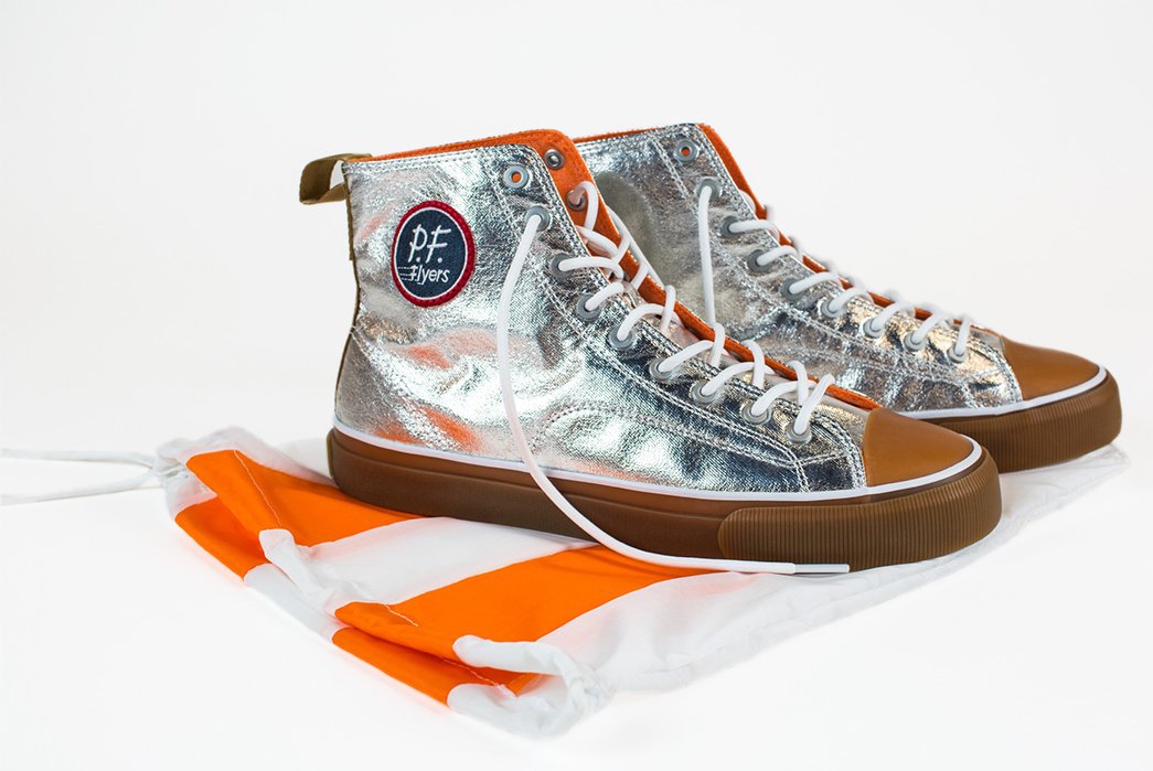 When <a href="/heddels/">Heddels</a> gets an idea, they take it all the way. Enter their newest CO-OP project, the NASA-inspired <a href="/pfflyers/">PF Flyers</a> Mercury All-American sneaker. We helped make the parachute-inspired shoe bags. Read all about the project (and enter the raffle) here ---> heddels.com/?p=99459