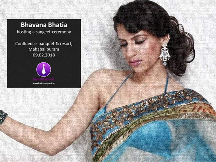 InviteMyGuest_'s tweet photo. @bhavanabhatia to host a Sangeet ceremony on 9th Feb at Confluence Banquets &amp; Resort, Mahabalipuram!

#Private #Events #Emcee #BhavanaBhatia #Sangeet #Ceremony #Wedding #Gig #InviteMyGuest #Mahabalipuram #Hosting https://t.co/4Va4obyIr1