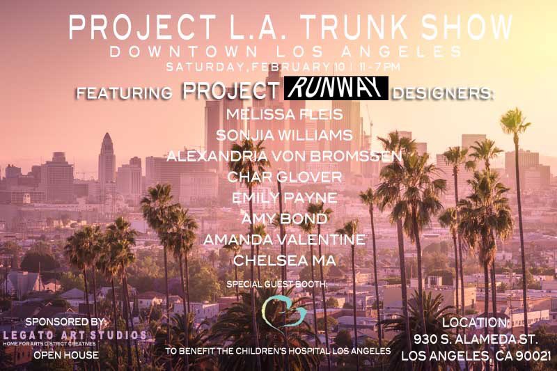 This weekend in Downtown LA! We hope to see you there. xx #projectrunway #trunkshow
