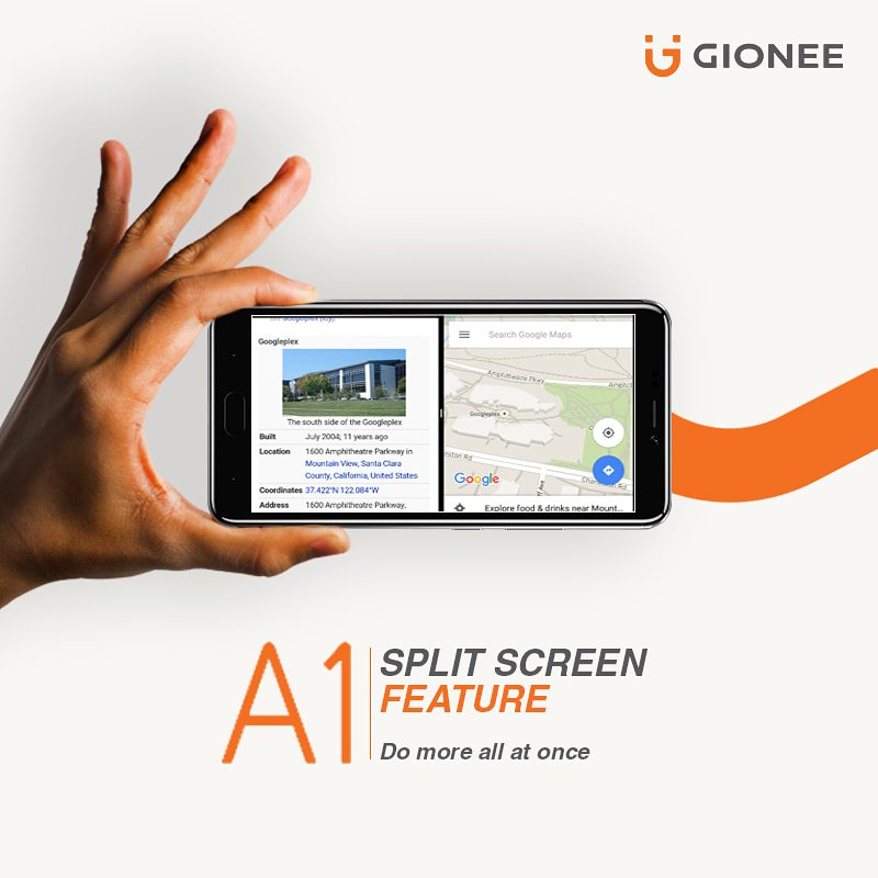 Gionee_ng's tweet photo. Do more all at once with the gionee A1 split screen feature.

Visit https://t.co/5y0D2UCQbe to find a retail store near you.

#Gionee https://t.co/QrIPJSFlN2