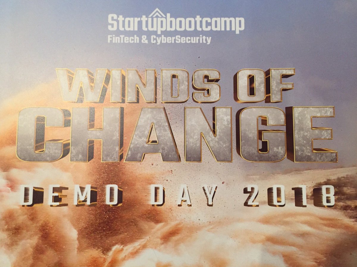 TomBrans's tweet photo. Vanmiddag Demo Day 2018 van het FinTech &amp; CyberSecurity programma van Startupbootcamp in het auditorium van Rabo HQ. https://t.co/02MdN4YITz