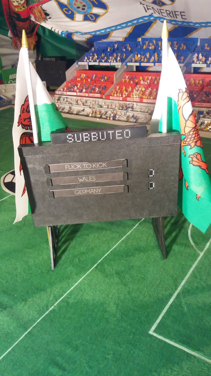 ProjectSubbuteo's tweet photo. Many thanks for voting this match for our stadium opener ๐ป #StDavidsDay
#Subbuteo
#ProjectSubbuteo
#SubbuteoWales
#FlickToKick
#Zeugo
Wales v Germany 3pm 1/3/2018 โฝ https://t.co/MPnOP6i2C2