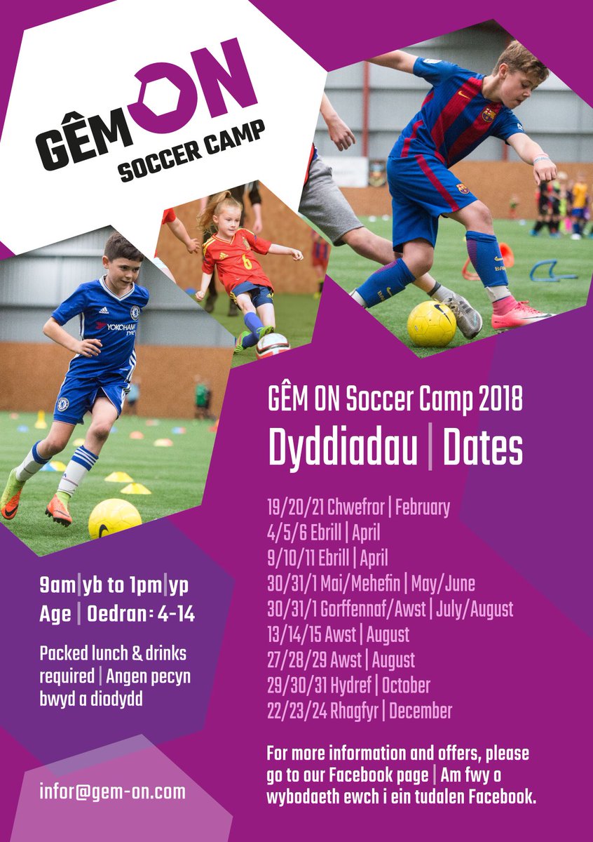 ⚽️GÊM ON Soccer Camp⚽️

19/20/21 February

If your interested in attending February GÊM ON Soccer Camp please register below:

docs.google.com/forms/d/e/1FAI…

£15 per day or £38 for 3 days 

Please RT

⚽️🏆🏅🥅😀⚽️