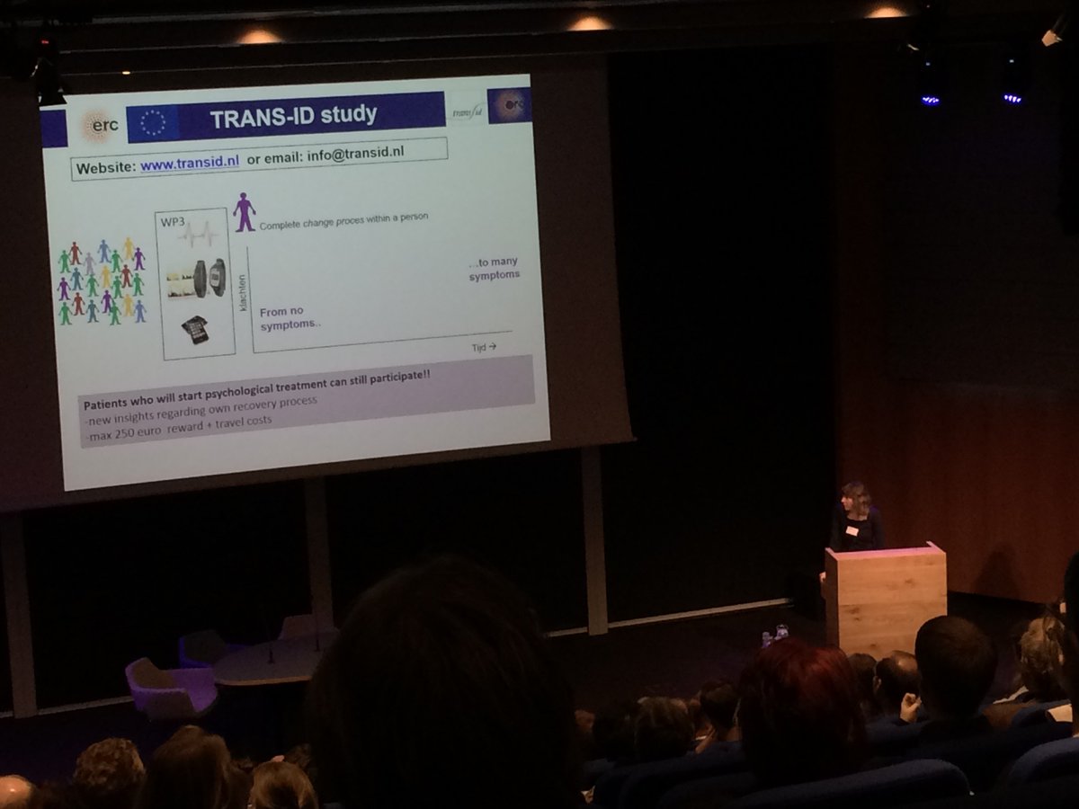 TRANSIDresearch's tweet photo. @TRANSIDresearch Bij het UCP Symposium: Slimme data, betere zorg? Hoofdonderzoeker Marieke Wichers presenteerde over het belang van het in kaart brengen van het hele veranderingsproces van stemmingsklachten. #wegaanervoor #depressie #onderzoek #wetenschap https://t.co/H1EmrwyYlB