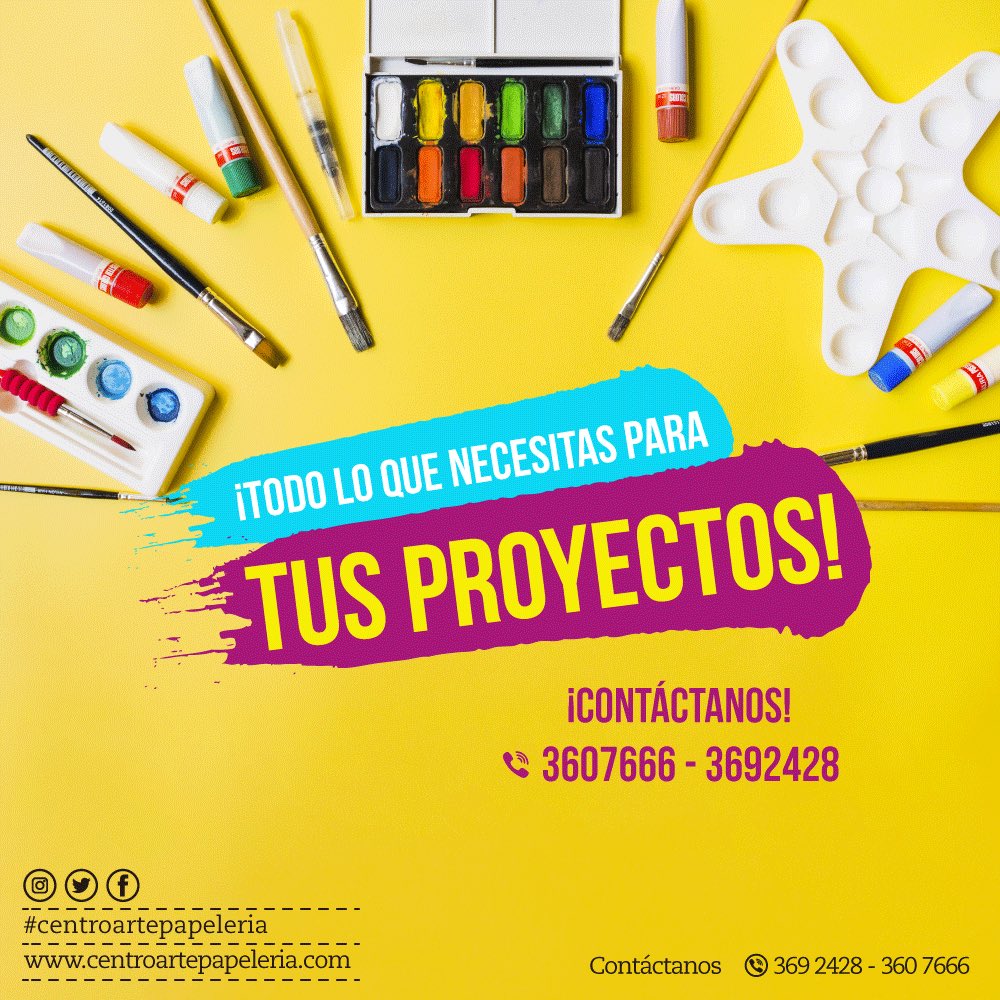 CentroArtePapel's tweet photo. Marcadores, colores, suministros de oficina y papeleria en general para materializar tus ideas.🎨🖌🌈
.
.
#centroartepapeleria #barranquilla #papeleria #proyectos #like4like #follow4follow #painting #color #desing https://t.co/EyV7gSMLWQ