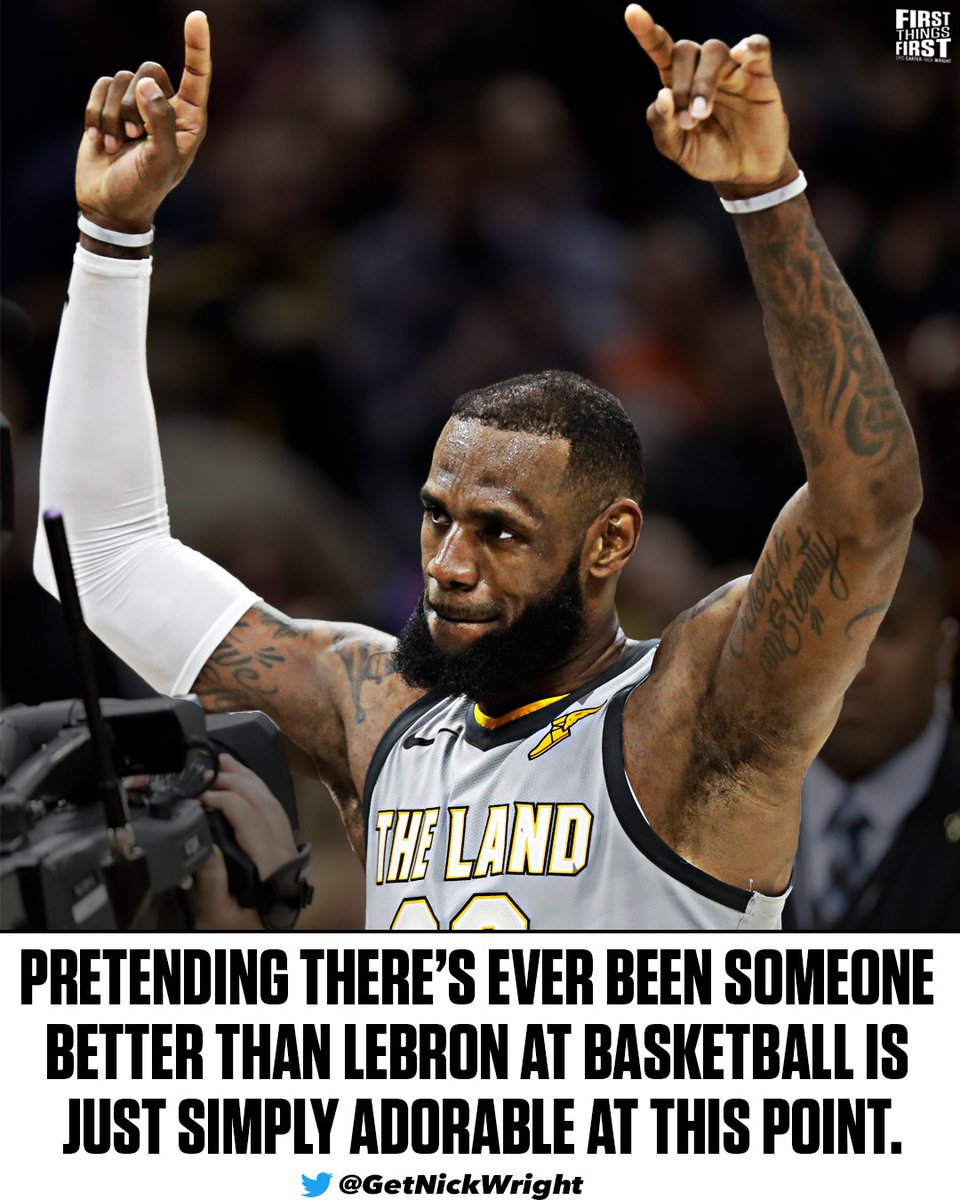 FOXSports's tweet photo. .@getnickwright reaffirms that LeBron is the Greatest Player Of All Time. Period. https://t.co/u9mCPTm4QO