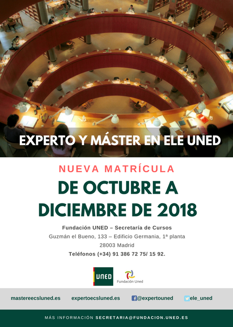 eleuned's tweet photo. 📢📢Para todos aquellos que no llegaron a tiempo para la matrícula.🔔

#unedele #ele #profesordeespañol #español https://t.co/KqM96ZQZOl