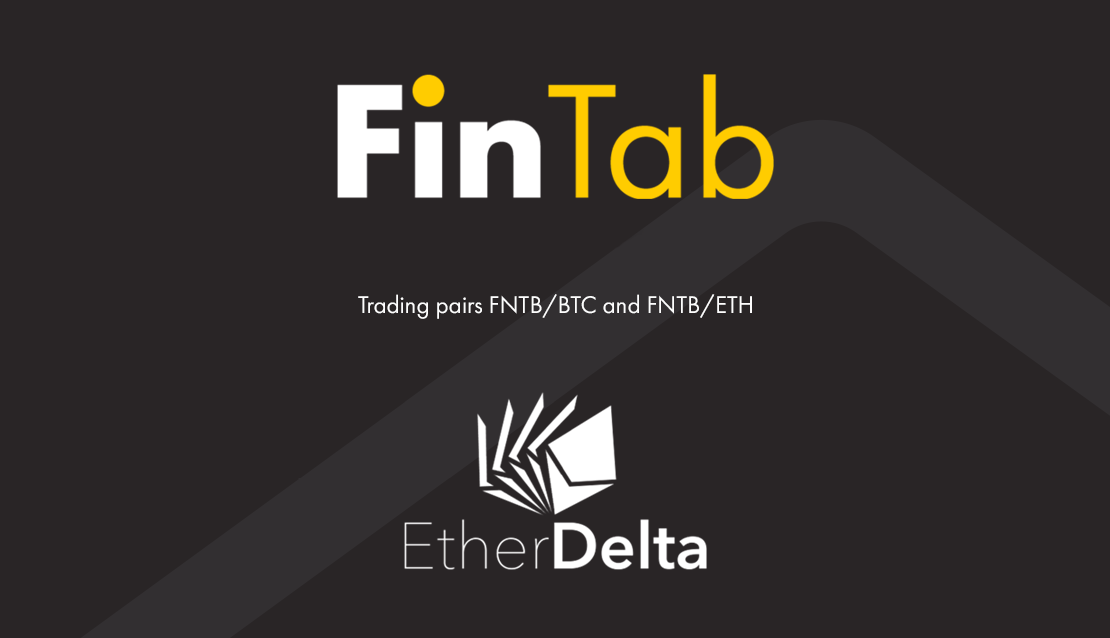fintab_io's tweet photo. Finally, it happened! The trades started on the exchange for FinTab Service. EtherDelta is the first trading platform where you will see FNTB tokens.
 Available trading pairs: FNTB (FinTab) / ETH

Мore info https://t.co/ZcNvJQ3Ve9
#fintab #ico #blockchain #bitcoin https://t.co/FDA9kJ9xXd