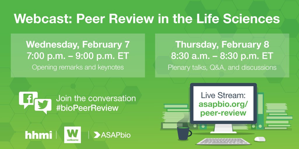 Don't miss the ongoing webcast of the #bioPeerReview meeting, organized by @HHMINEWS <a href="/ASAPbio_/">ASAPbio</a> and <a href="/wellcometrust/">Wellcome</a>. <a href="/Helena_LB/">Helena</a> is representing NPRC and <a href="/INCForg/">INCF</a>.
