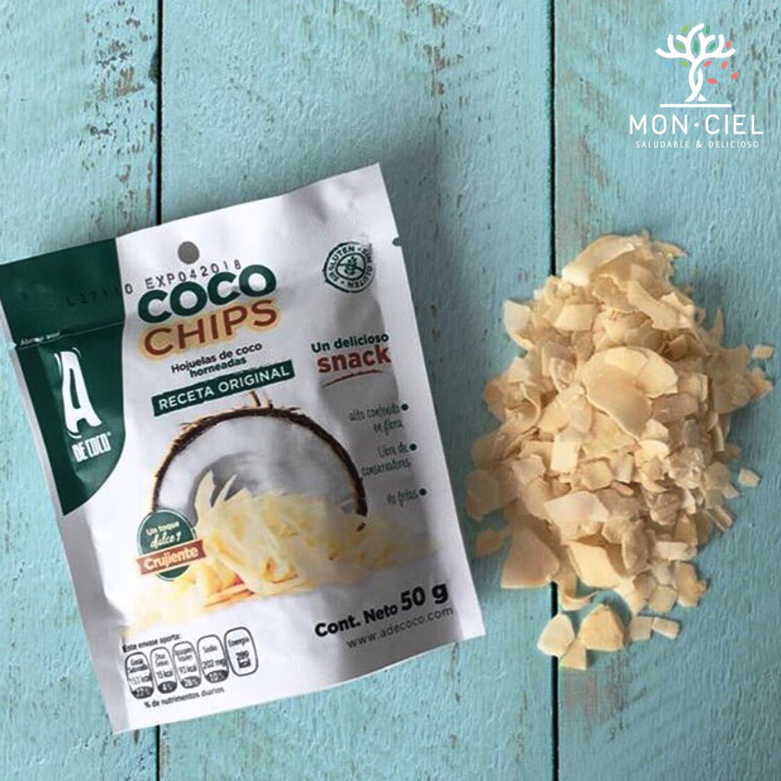 MonCielVidaSana's tweet photo. Para completar tus #recetas y #snacks #cocochips de @Adecococol 😋. En @MonCielco #singluten #sinleche https://t.co/42TwCFCwu3