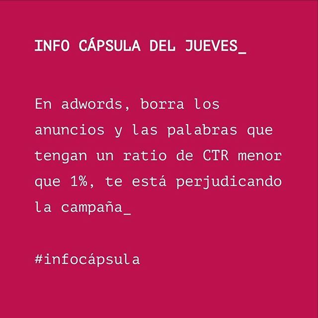 montsepenarroya's tweet photo. Otro consejo sobre cómo llevar tu campaña de #SEM #infocapsula 🚀 https://t.co/ChhlYYkGvm https://t.co/VdSobcIOCc