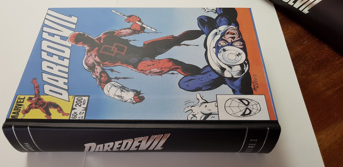theguysthatbind's tweet photo. Quarter bound #Daredevil #bindings with stunning logo on spine. #mint #comicbindings #theguysthatbind https://t.co/Xs10VNSq0C