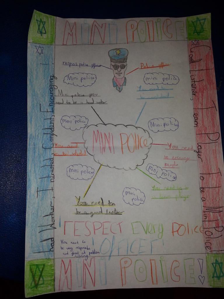 Winner of the mini police poster competition. Fantastic scheme and great contribution by all involved