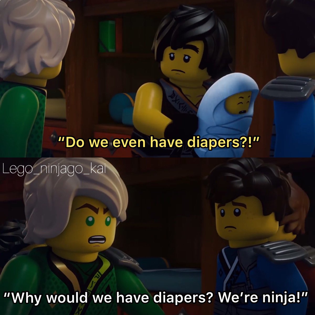 Legoninjagokai5's tweet photo. Triggered.
#LEGO #LEGOninjago #Ninjago #Lloyd #Jay #And #Theres #Kai #In #The #Background #Lel #Why #Would #We #have #Diapers #Were #Ninja #Lel #he #was #so #triggred #though https://t.co/1QYKF7NXrt