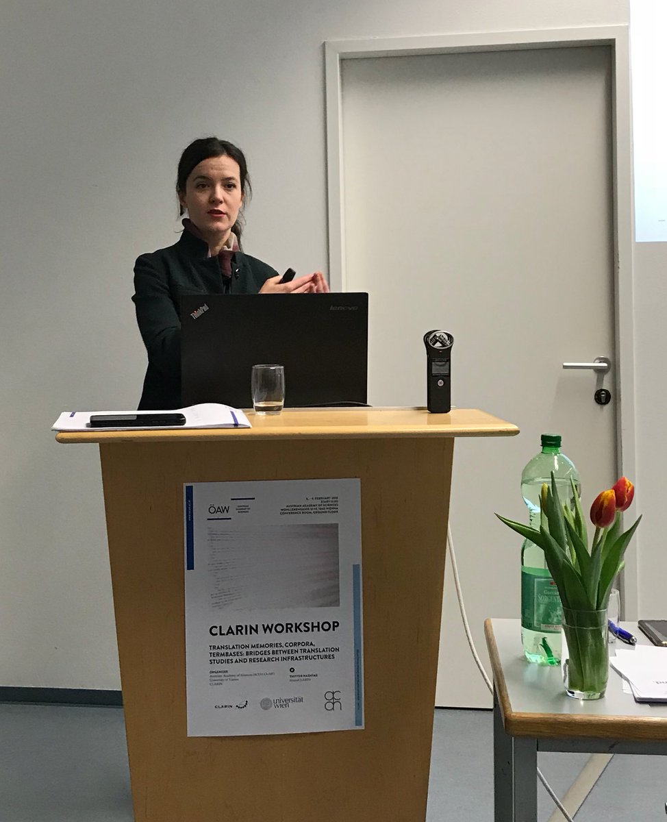 ACDH_OeAW's tweet photo. Next up: T Wissik & V Lušicky on language resources and translation studies #transCLARIN https://t.co/mAilFlJZCa