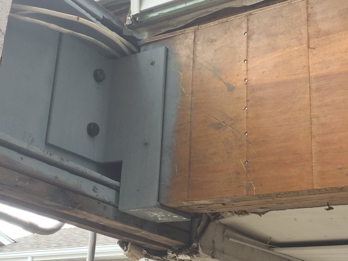 johnsonkellyinc's tweet photo. Substandard structural beam hanger removed and replaced with a custom beam hanger. Engineered solution by Johnson Kelly structural. Condominium in Seaside Park, NJ. #structuralrepair #foundationrepair #engineering #beams #carbonfiber #joistsistered #floorleveling #NewJersey https://t.co/Q3vqGGL1MY
