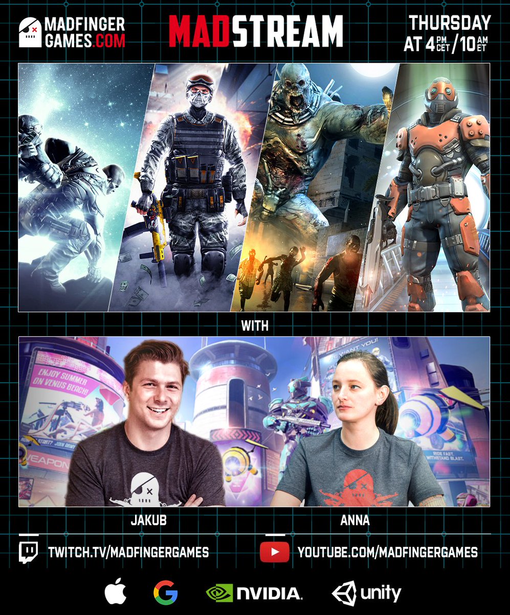 MADFINGERGames's tweet image. We are MADstreaming in just 30 minutes! Join us at twitch.tv/madfingergames at 4pm CET/10am ET!
#MADstream