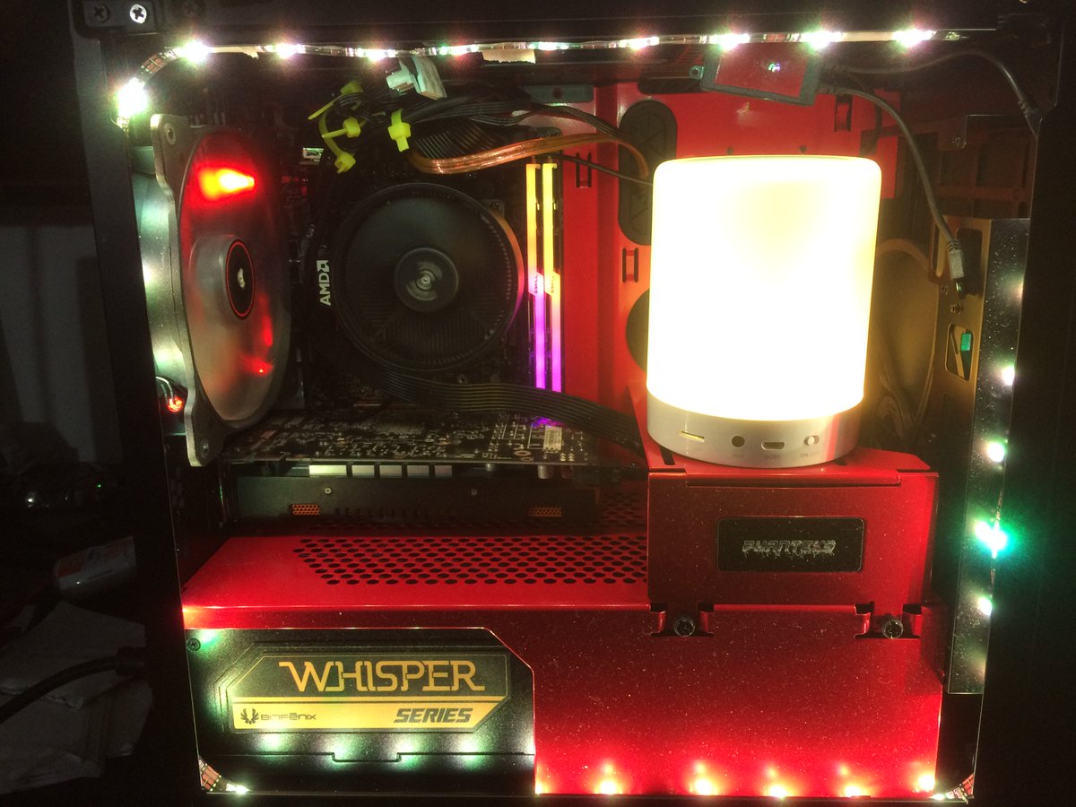 dancedj2k's tweet image. I found a cool color changing RGB bluetooth speaker to go inside my computer. #computermods #Computers #RGB