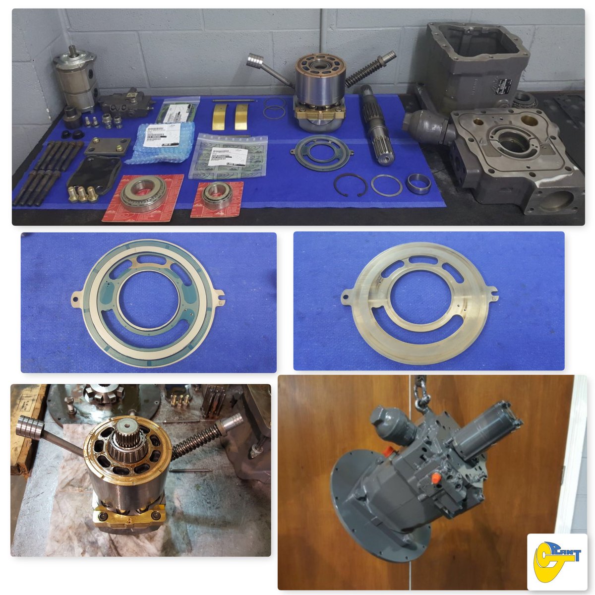 Linde HPR210 Hydraulic Pump repair. Customer reported excessive noise within the pump. We have replaced worn parts, along with all bearings and seals, re-lapped cylinder block and valve plate, pump now back to Oem standard complete with 12 months warranty.