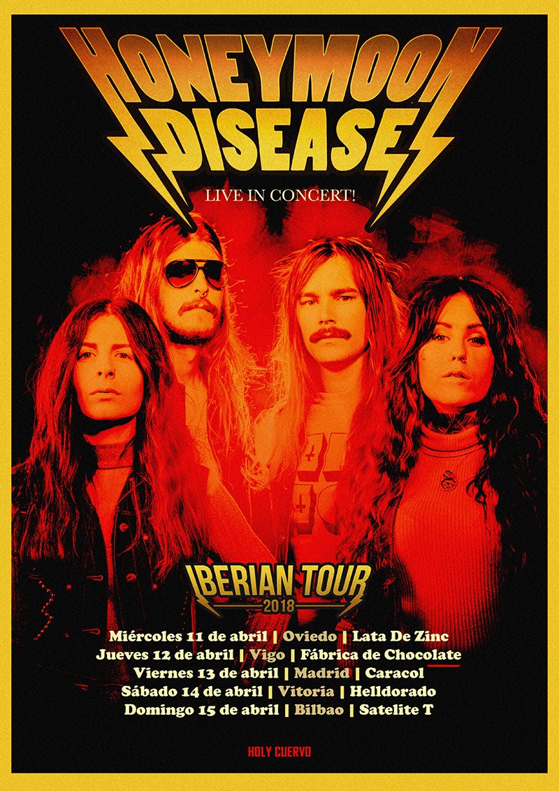We're absolutely thrilled to announce our first tour of the year! Hola España! The Swedish rock'n'roll flu is coming back for you! Tour dates: honeymoondisease.com/tour/