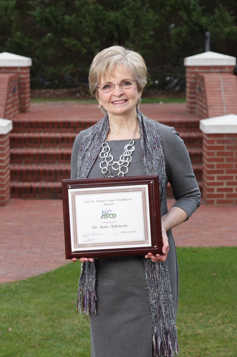 Dr. June Atkinson won the 2018 Trailblazer Award from NCASCD. #NCASCDimpacts